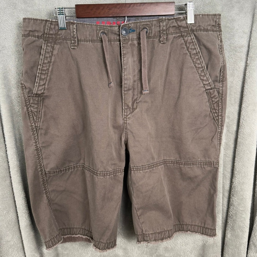 Unionbay Men's Brown Drawstring Waist Utility Cargo Shorts Size 36 Casual